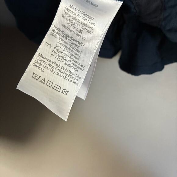 MADEWELL Peasant Cropped Blouse Top Western Cowgirl Tie Back Twill Cut out Top M - Picture 8 of 10